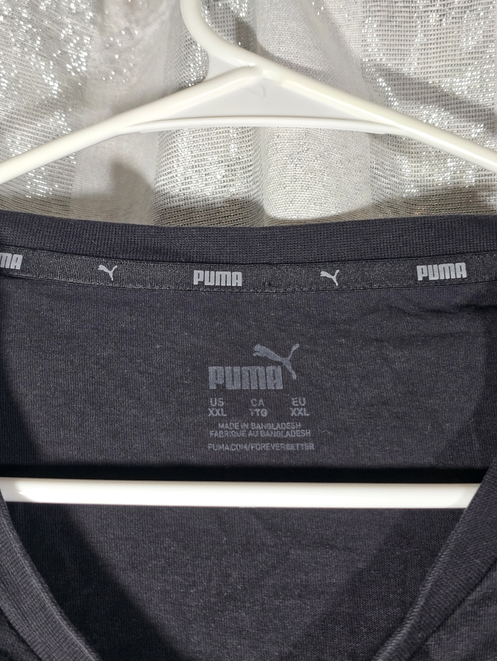 Puma Black Long Sleeve Logo Tee with Sleeve Graphics - Picture 2 of 3